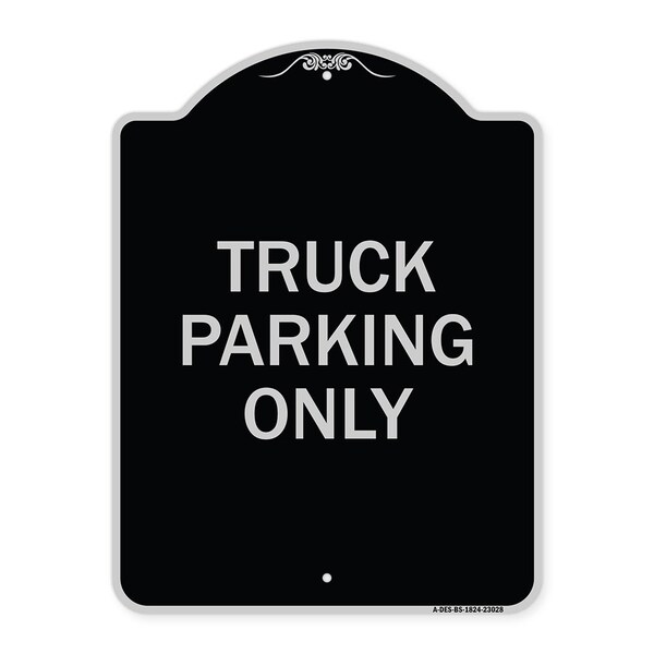 Reserved Parking Truck Parking Heavy-Gauge Aluminum Architectural Sign, 24" x 18", BS-1824-23028